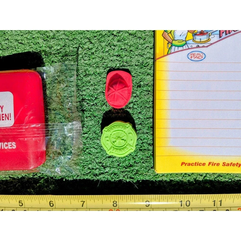 Firemen Fire Hydrant+Hat+Firetruck+Pencil+Ruler+Notepad+First Aid+Ruler Kit Set